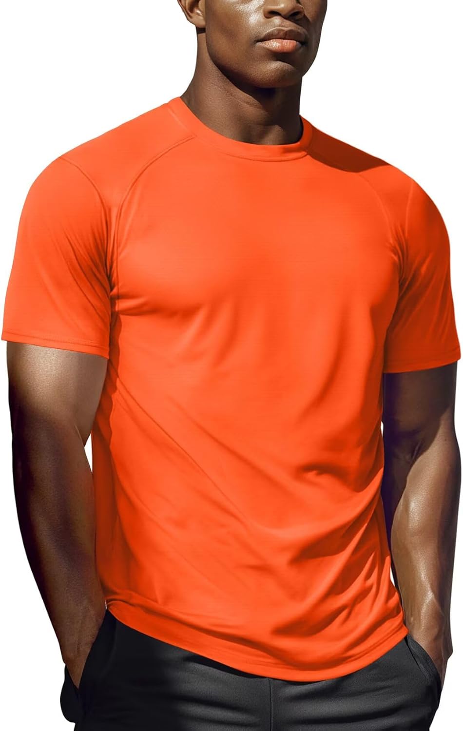 Zengjo Workout Shirts for Men Quick Dry, Moisture Wicking Athletic T-Shirts for Gym Running Sports Exercise