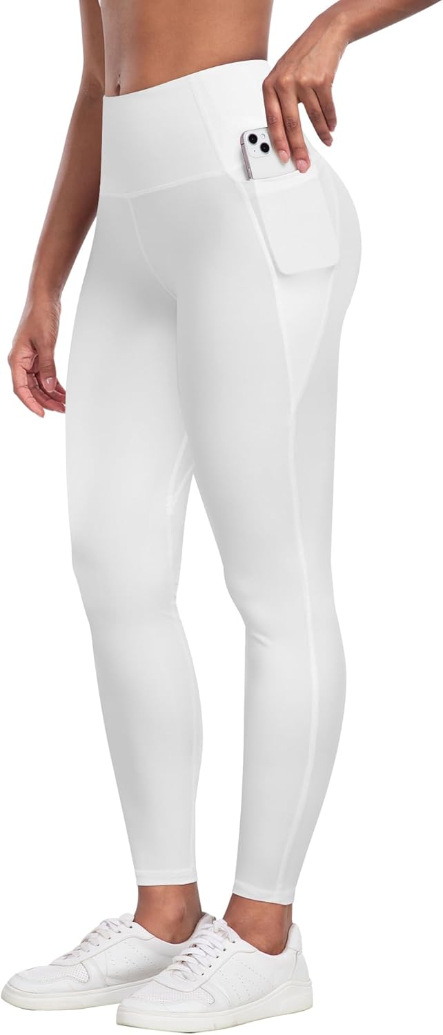 CHRLEISURE Leggings with Pockets for Women - Tummy Control High Waisted Soft Workout Yoga Pants