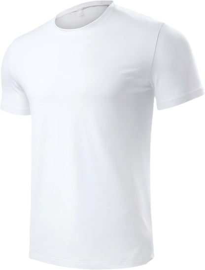 Men’s Short Sleeve Quick Dry Moisture Wicking Active Crew Neck T Shirt - Athletic Running Gym Workout Tee Tops