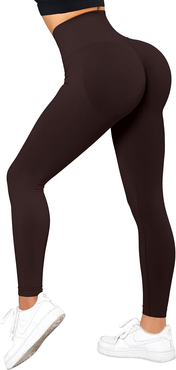 OMKAGI Scrunch Butt Workout Leggings for Women High Waisted Tummy Control Yoga Gym Pants