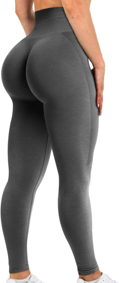 ASAGI Scrunch Butt Lifting Workout Leggings for Women High Waist Yoga Pants Amplify Gym Seamless Booty Tights