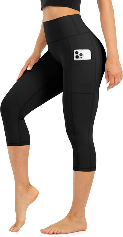 Blisset High Waist Leggings for Women - Opaque, Soft Tummy Control Athletic Pants for Yoga, Running, Workout and Gym