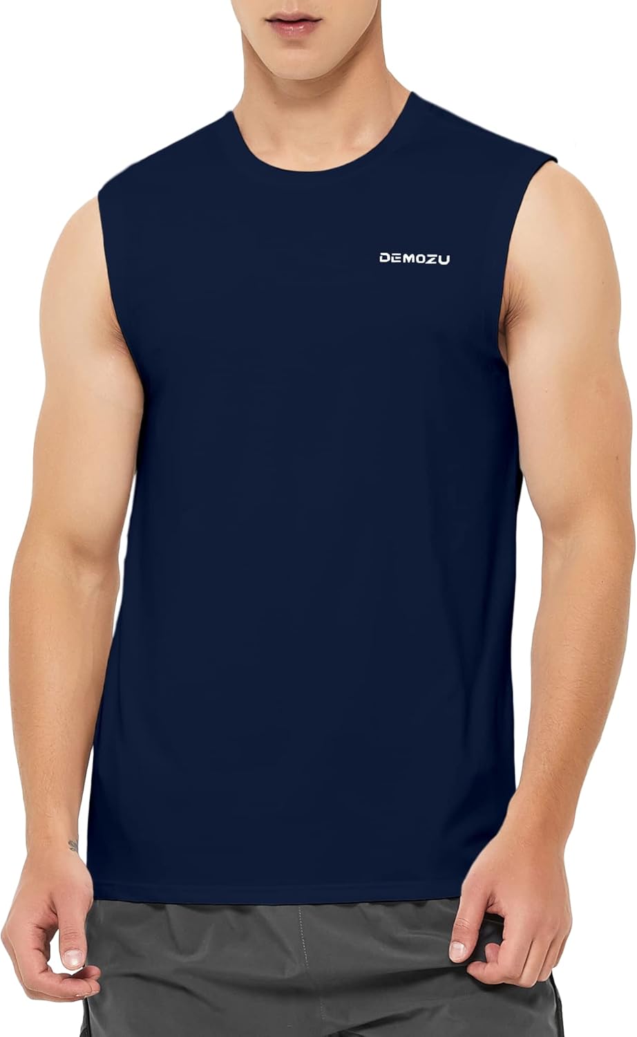 DEMOZU Men’s Quick Dry Sleeveless Workout Swim Shirt Moisture Wicking Athletic Tank Top Big & Tall