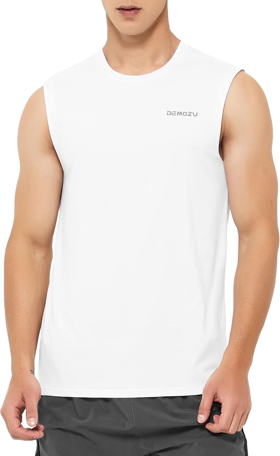 DEMOZU Men’s Quick Dry Sleeveless Workout Swim Shirt Moisture Wicking Athletic Tank Top Big & Tall