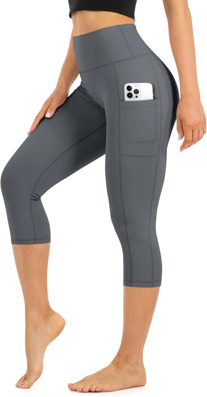Blisset High Waist Leggings for Women - Opaque, Soft Tummy Control Athletic Pants for Yoga, Running, Workout and Gym