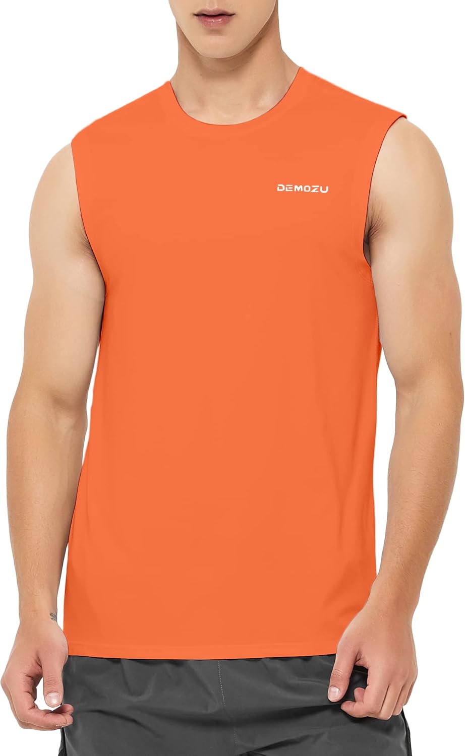 DEMOZU Men’s Quick Dry Sleeveless Workout Swim Shirt Moisture Wicking Athletic Tank Top Big & Tall