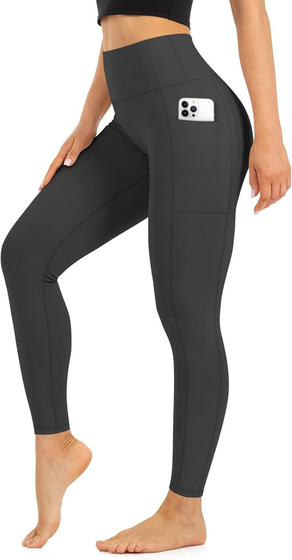 Blisset High Waist Leggings for Women - Opaque, Soft Tummy Control Athletic Pants for Yoga, Running, Workout and Gym