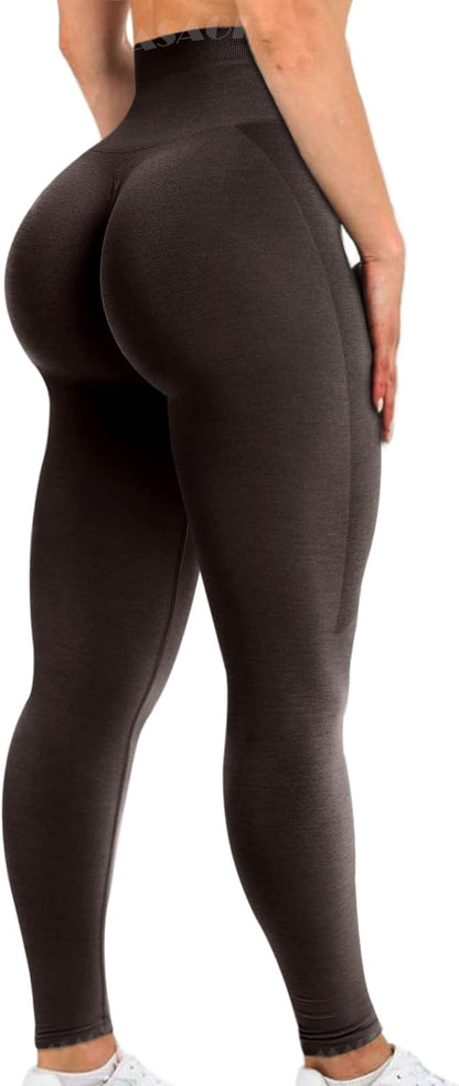 ASAGI Scrunch Butt Lifting Workout Leggings for Women High Waist Yoga Pants Amplify Gym Seamless Booty Tights