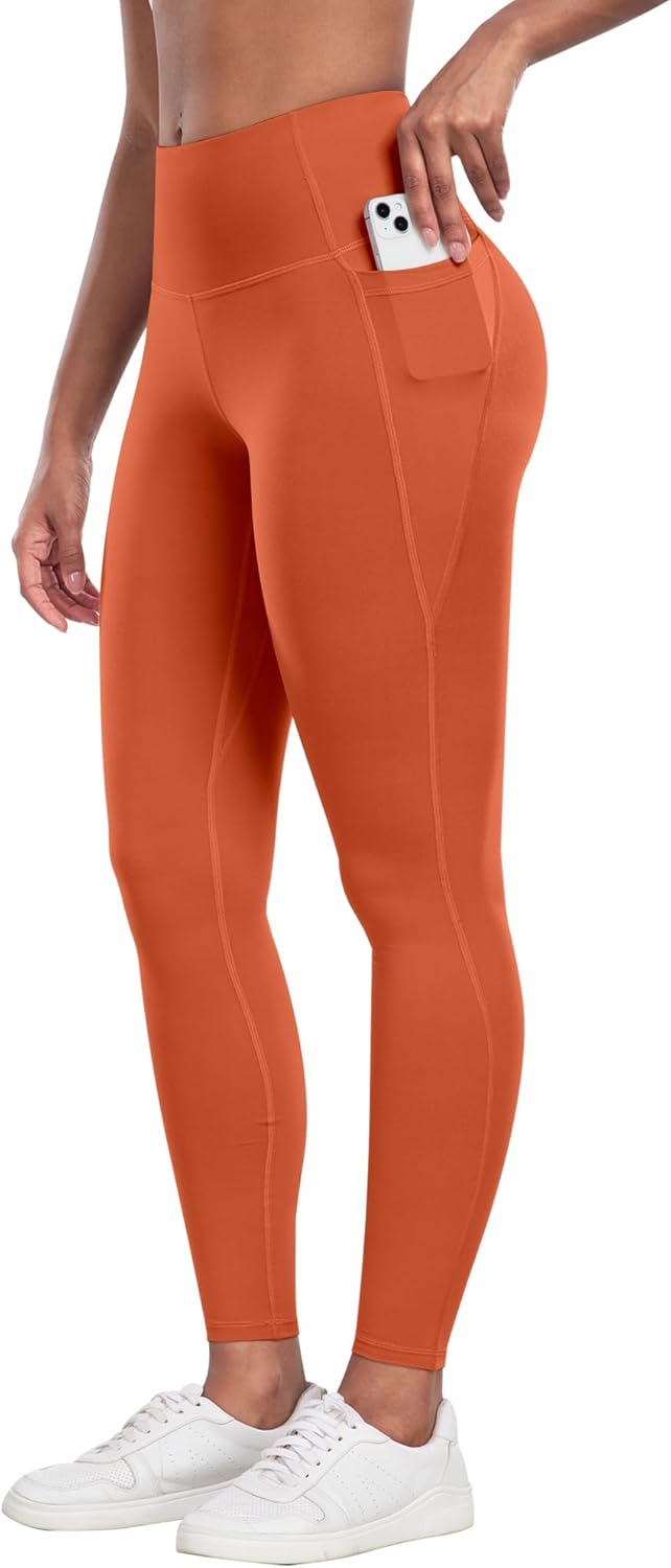 CHRLEISURE Leggings with Pockets for Women - Tummy Control High Waisted Soft Workout Yoga Pants