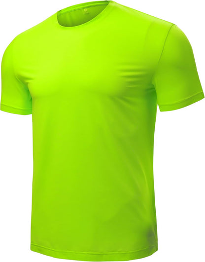 Men’s Short Sleeve Quick Dry Moisture Wicking Active Crew Neck T Shirt - Athletic Running Gym Workout Tee Tops