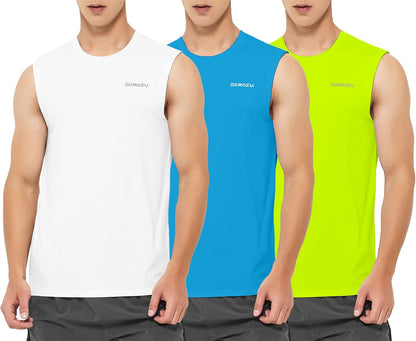 DEMOZU Men’s Quick Dry Sleeveless Workout Swim Shirt Moisture Wicking Athletic Tank Top Big & Tall