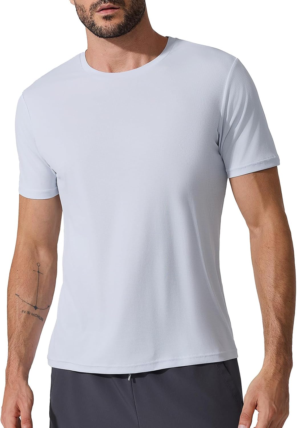 BRXL Workout Shirts for Men Lightweight Moisture Wicking Crewneck Running Athletic T-Shirts Short Sleeve Gym Tops