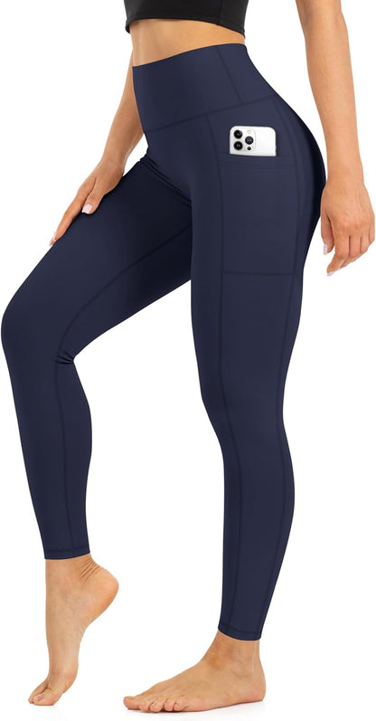 Blisset High Waist Leggings for Women - Opaque, Soft Tummy Control Athletic Pants for Yoga, Running, Workout and Gym