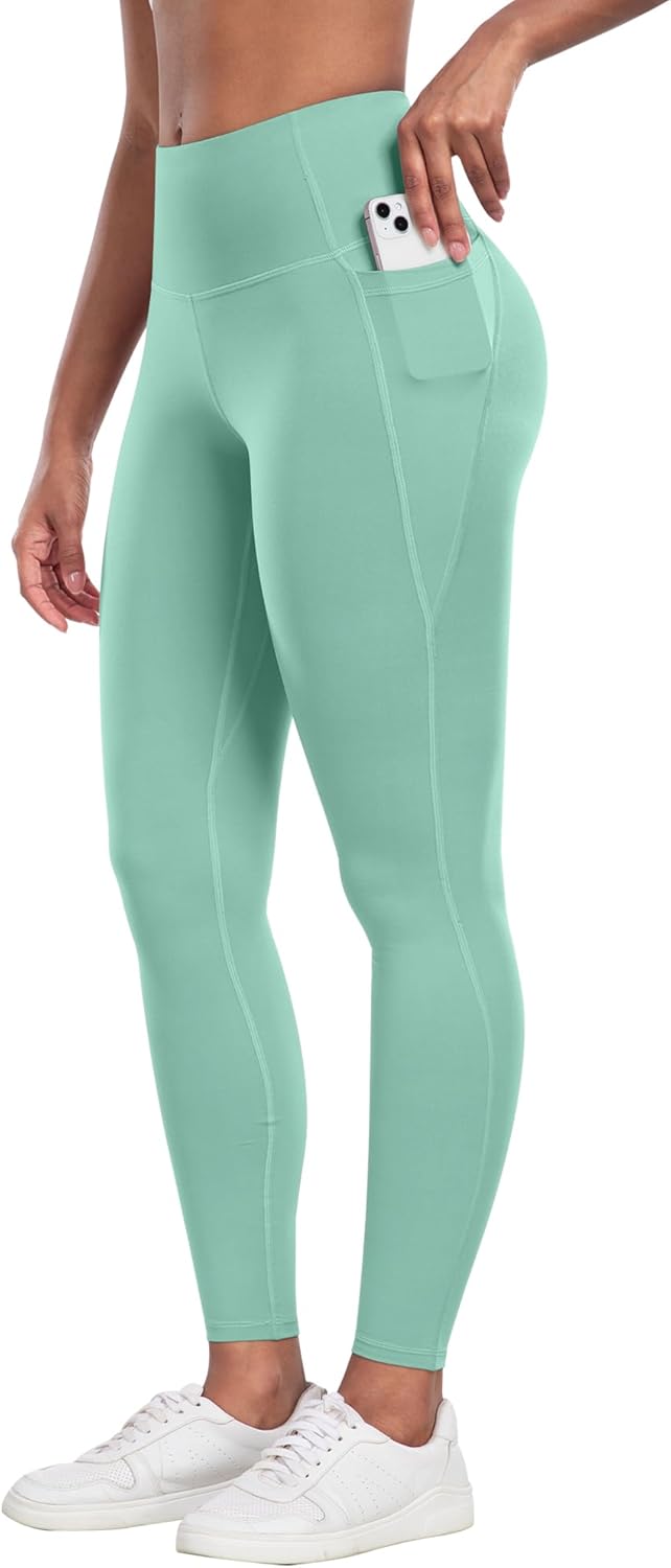 CHRLEISURE Leggings with Pockets for Women - Tummy Control High Waisted Soft Workout Yoga Pants