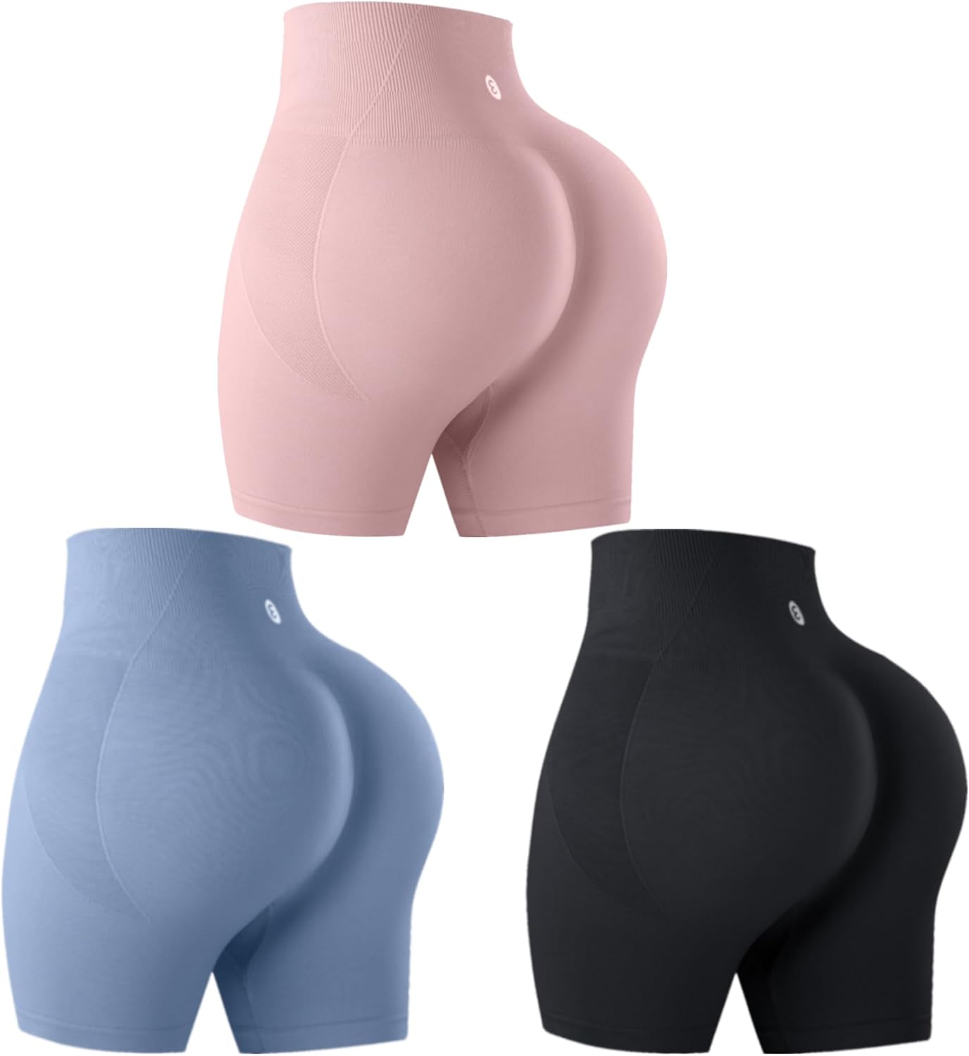 Evercute Women's Butt Lifting Shorts Pack Workout Sets Booty Shorts High Waist Gym Shorts Seamless Exercise Fitness Yoga