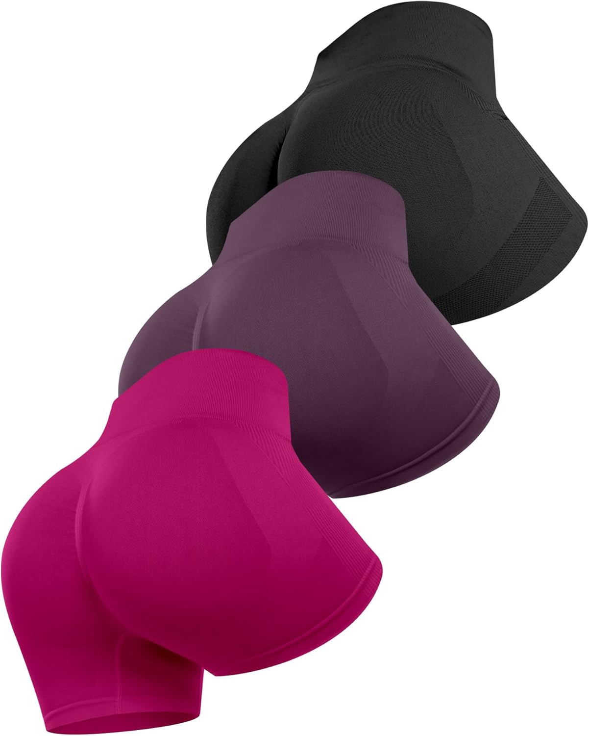 ATHVOTAR Workout Gym Biker Shorts Women: High Waisted Seamless Sports Running Butt Lifting Shorts Sets