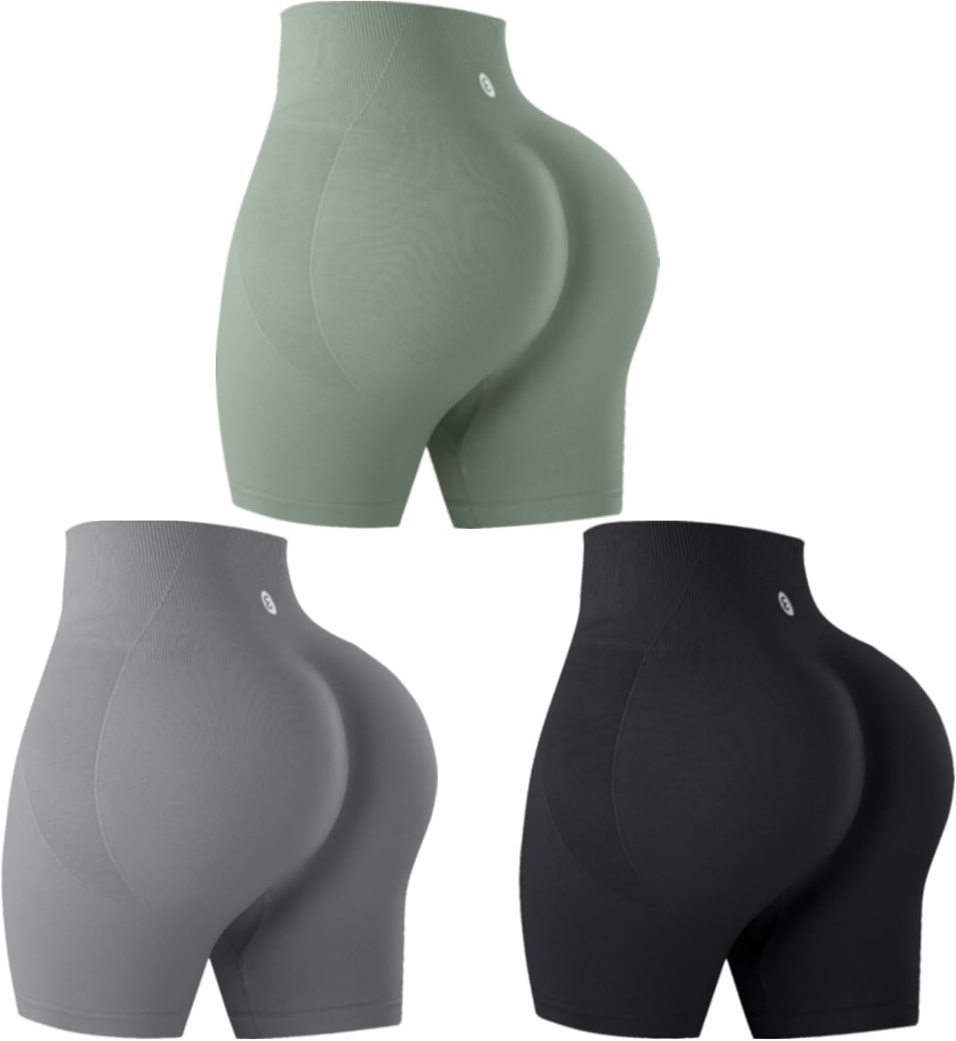Evercute Women's Butt Lifting Shorts Pack Workout Sets Booty Shorts High Waist Gym Shorts Seamless Exercise Fitness Yoga