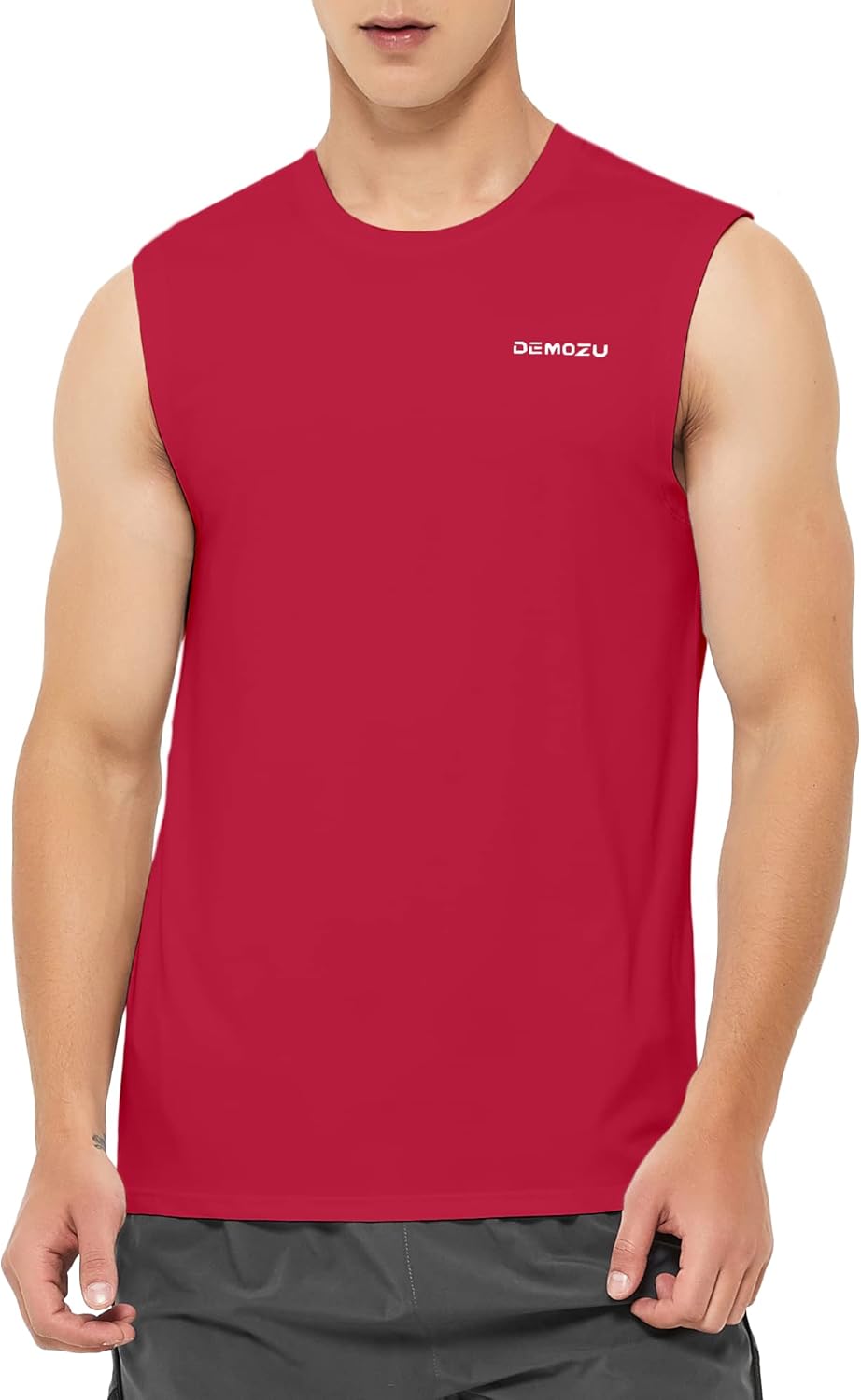 DEMOZU Men’s Quick Dry Sleeveless Workout Swim Shirt Moisture Wicking Athletic Tank Top Big & Tall
