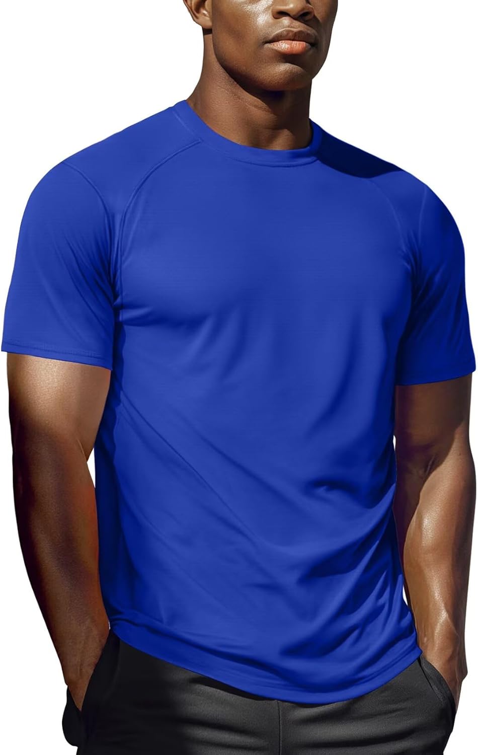 Zengjo Workout Shirts for Men Quick Dry, Moisture Wicking Athletic T-Shirts for Gym Running Sports Exercise
