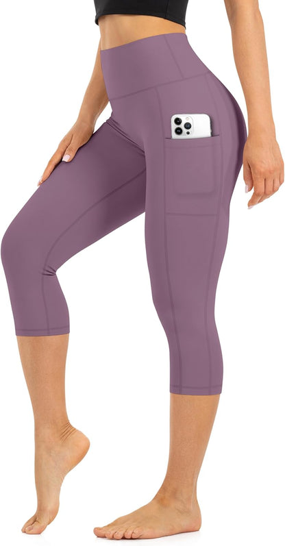 Blisset High Waist Leggings for Women - Opaque, Soft Tummy Control Athletic Pants for Yoga, Running, Workout and Gym
