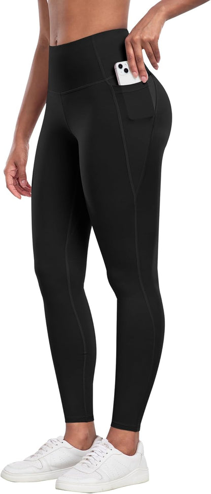 CHRLEISURE Leggings with Pockets for Women - Tummy Control High Waisted Soft Workout Yoga Pants