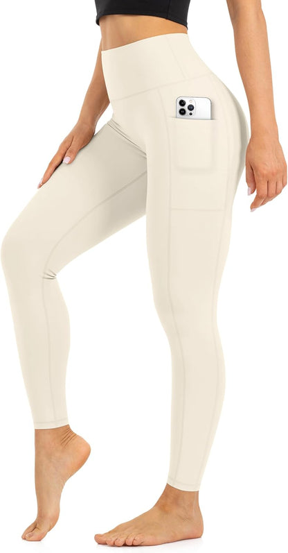 Blisset High Waist Leggings for Women - Opaque, Soft Tummy Control Athletic Pants for Yoga, Running, Workout and Gym