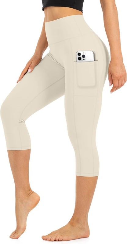 Blisset High Waist Leggings for Women - Opaque, Soft Tummy Control Athletic Pants for Yoga, Running, Workout and Gym