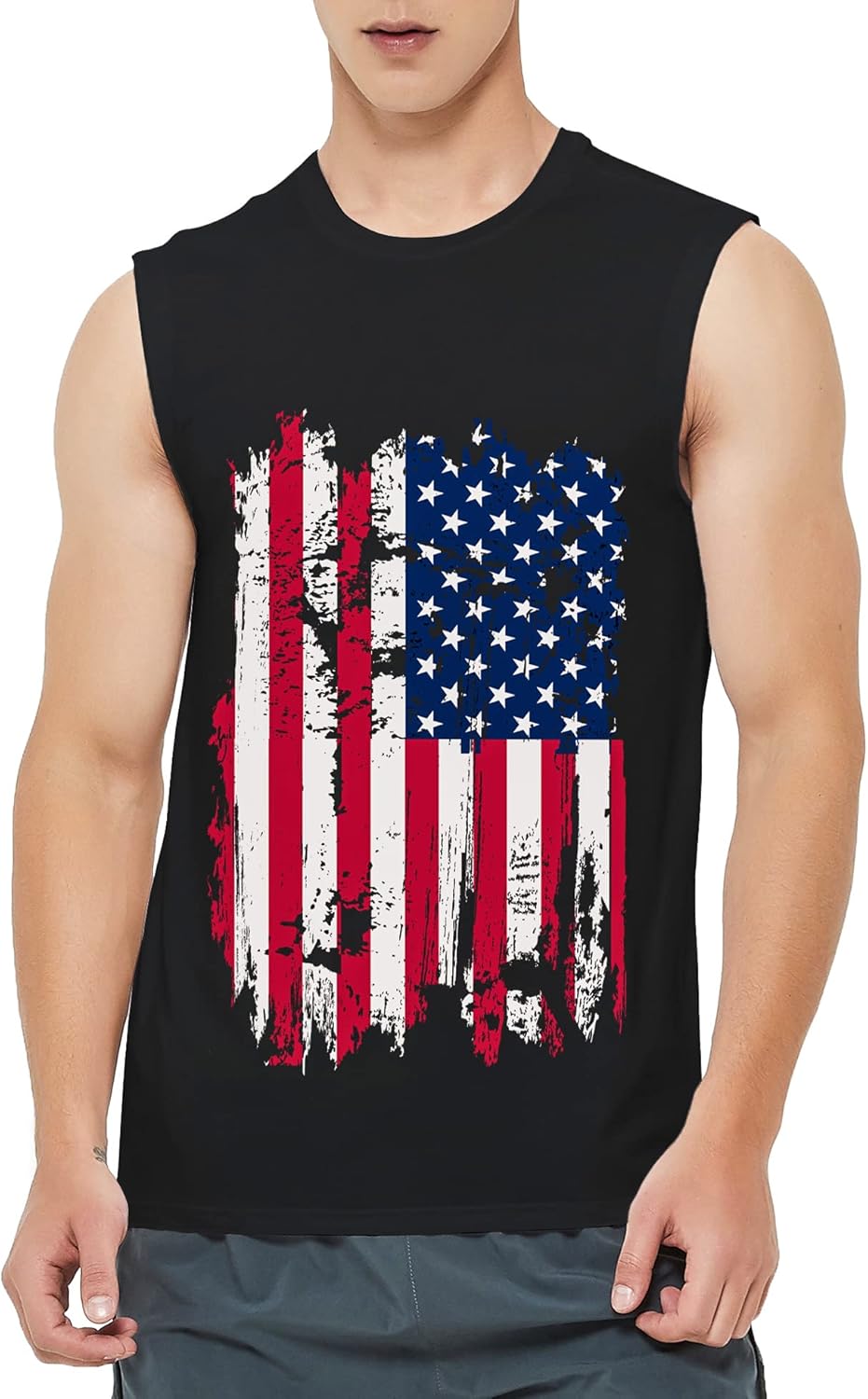 DEMOZU Men’s Quick Dry Sleeveless Workout Swim Shirt Moisture Wicking Athletic Tank Top Big & Tall