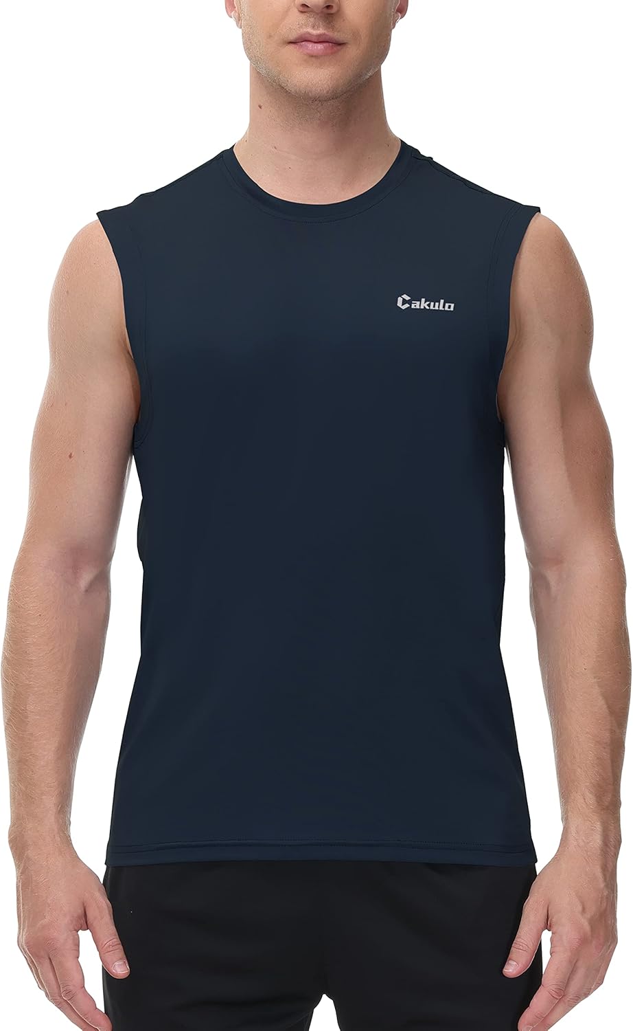 Cakulo Men's Workout Swim Sleeveless Shirts Quick Dry Beach Pool Tech Running Athletic Exercise Muscle Tank Top Big and Tall