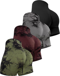 4 Packs (Black, Tie-dye Black/Army Green/Cassis)