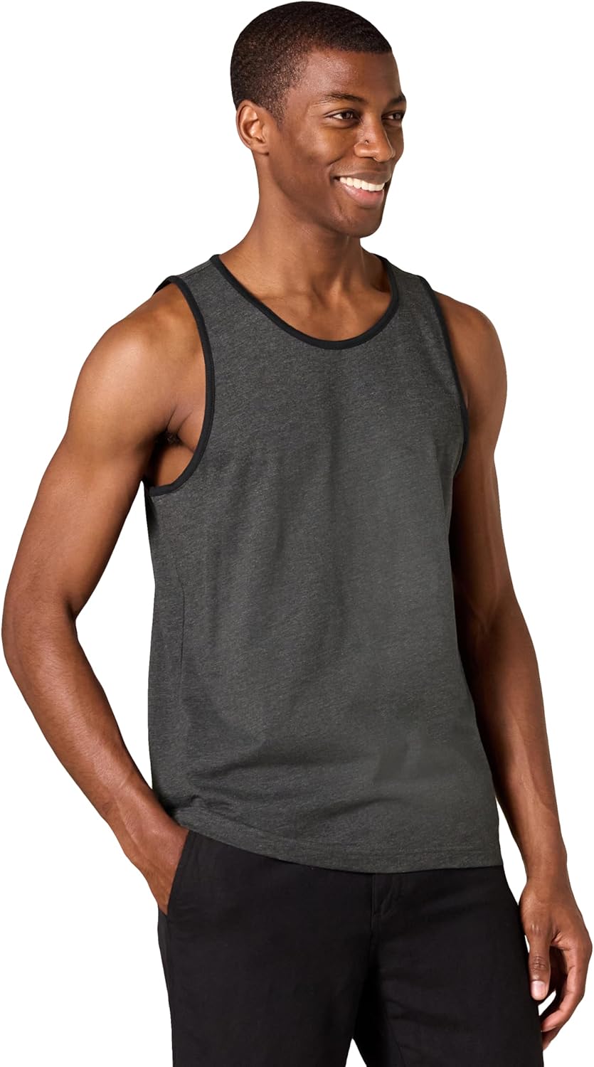 Amazon Essentials Men's Regular-Fit Sleeveless Tank Tops