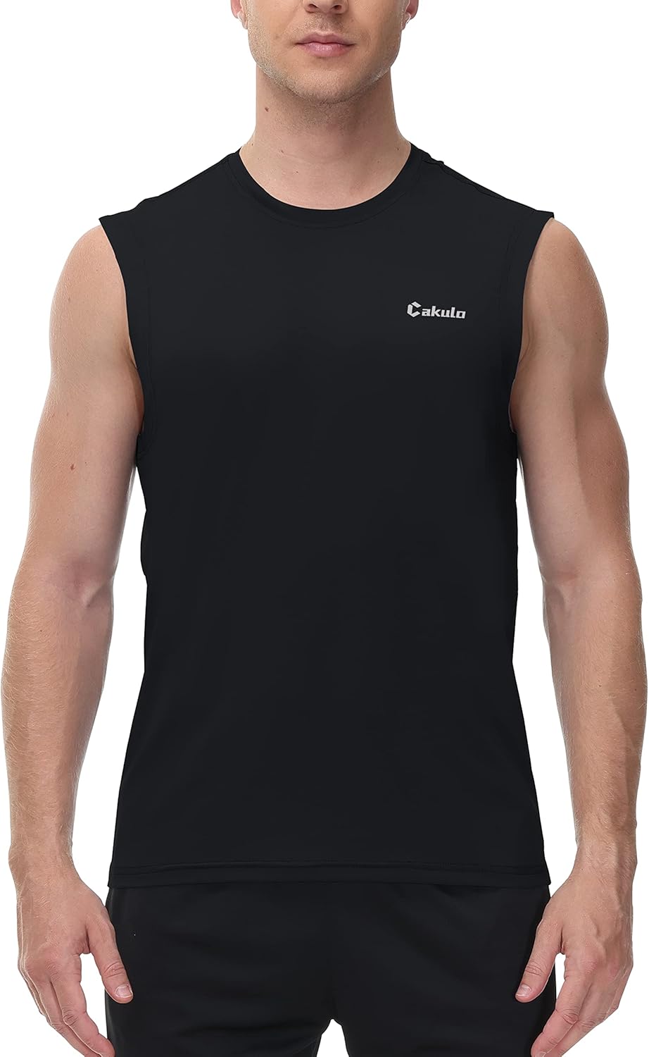 Cakulo Men's Workout Swim Sleeveless Shirts Quick Dry Beach Pool Tech Running Athletic Exercise Muscle Tank Top Big and Tall