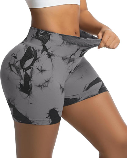 OVESPORT Seamless Workout Shorts for Women Scrunch Butt Lifting Gym Booty Biker Short Pants