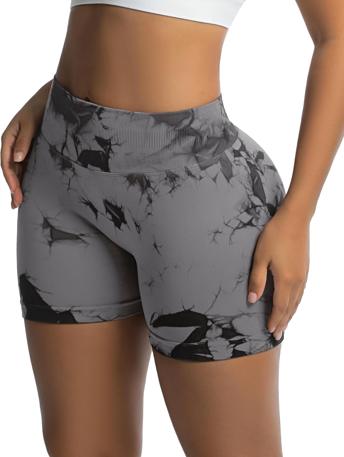 OVESPORT Seamless Workout Shorts for Women Scrunch Butt Lifting Gym Booty Biker Short Pants