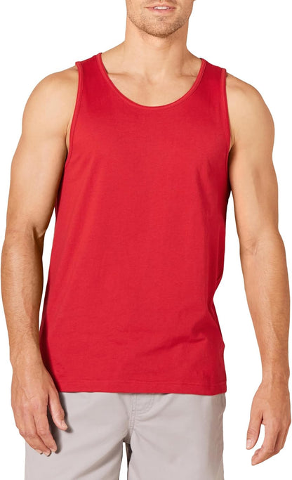 Amazon Essentials Men's Active Quick Dry Tech Stretch Moisture Wicking Lightweight Gym Tank Top