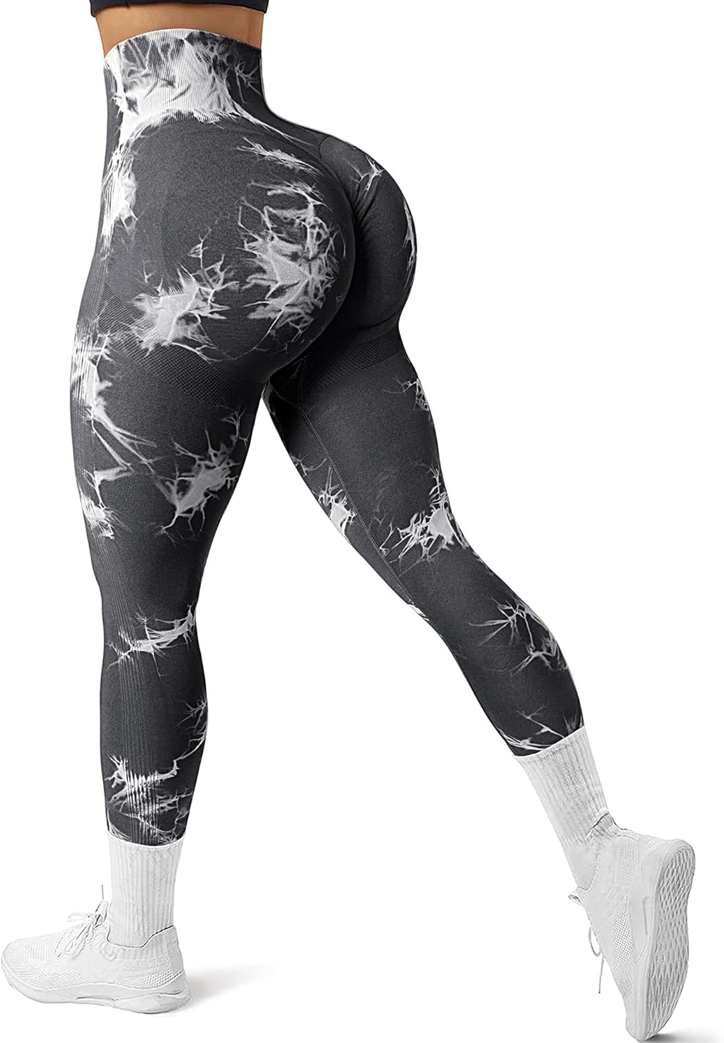 JGS1996 Tie Dye Scrunch Butt Lifting Leggings for Women Booty Sculpting Workout Tight High Waist Tummy Control Yoga Gym Pants
