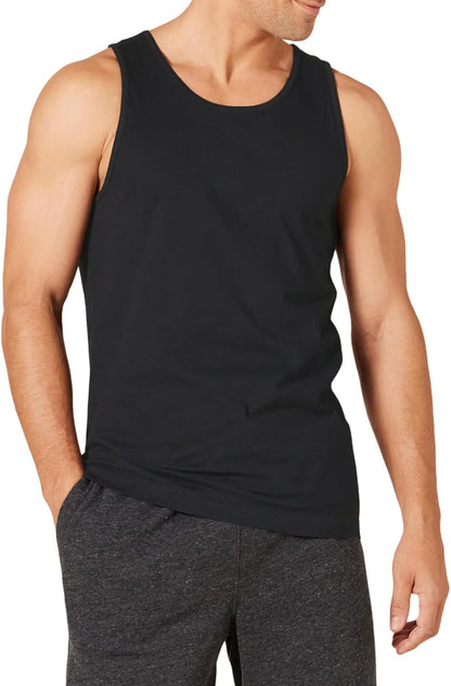 Amazon Essentials Men's Active Quick Dry Tech Stretch Moisture Wicking Lightweight Gym Tank Top
