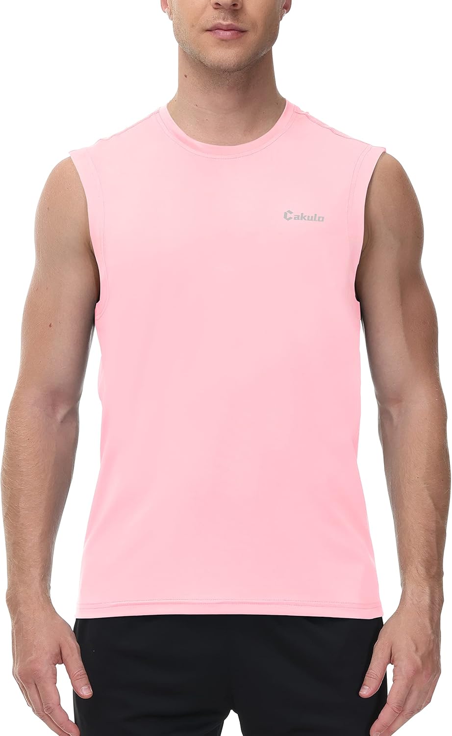 Cakulo Men's Workout Swim Sleeveless Shirts Quick Dry Beach Pool Tech Running Athletic Exercise Muscle Tank Top Big and Tall