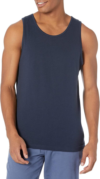 Amazon Essentials Men's Active Quick Dry Tech Stretch Moisture Wicking Lightweight Gym Tank Top