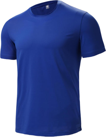Men’s Short Sleeve Quick Dry Moisture Wicking Active Crew Neck T Shirt - Athletic Running Gym Workout Tee Tops