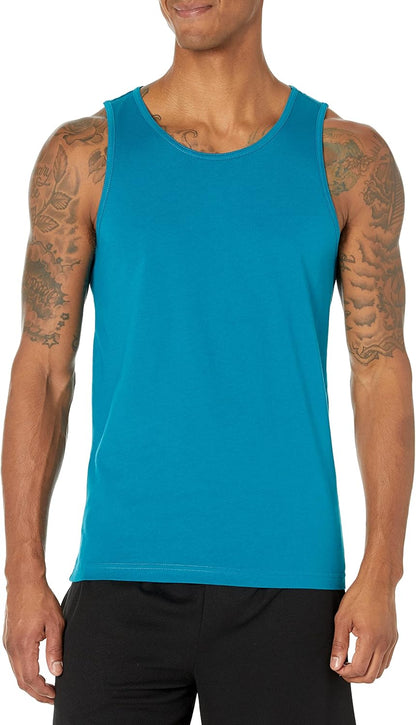 Amazon Essentials Men's Active Quick Dry Tech Stretch Moisture Wicking Lightweight Gym Tank Top