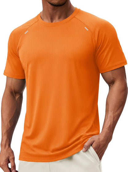 TACVASEN Men's Workout Shirts Athletic Dry Fit Mesh Short Sleeve Shirts Moisture Wicking Running Performance Gym Tee