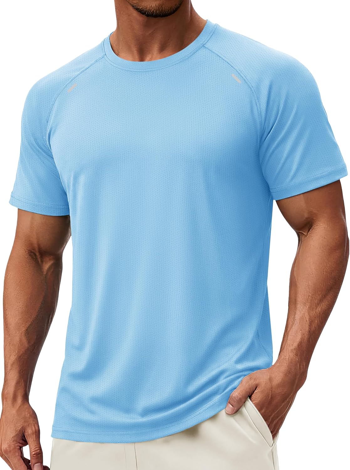 TACVASEN Men's Workout Shirts Athletic Dry Fit Mesh Short Sleeve Shirts Moisture Wicking Running Performance Gym Tee