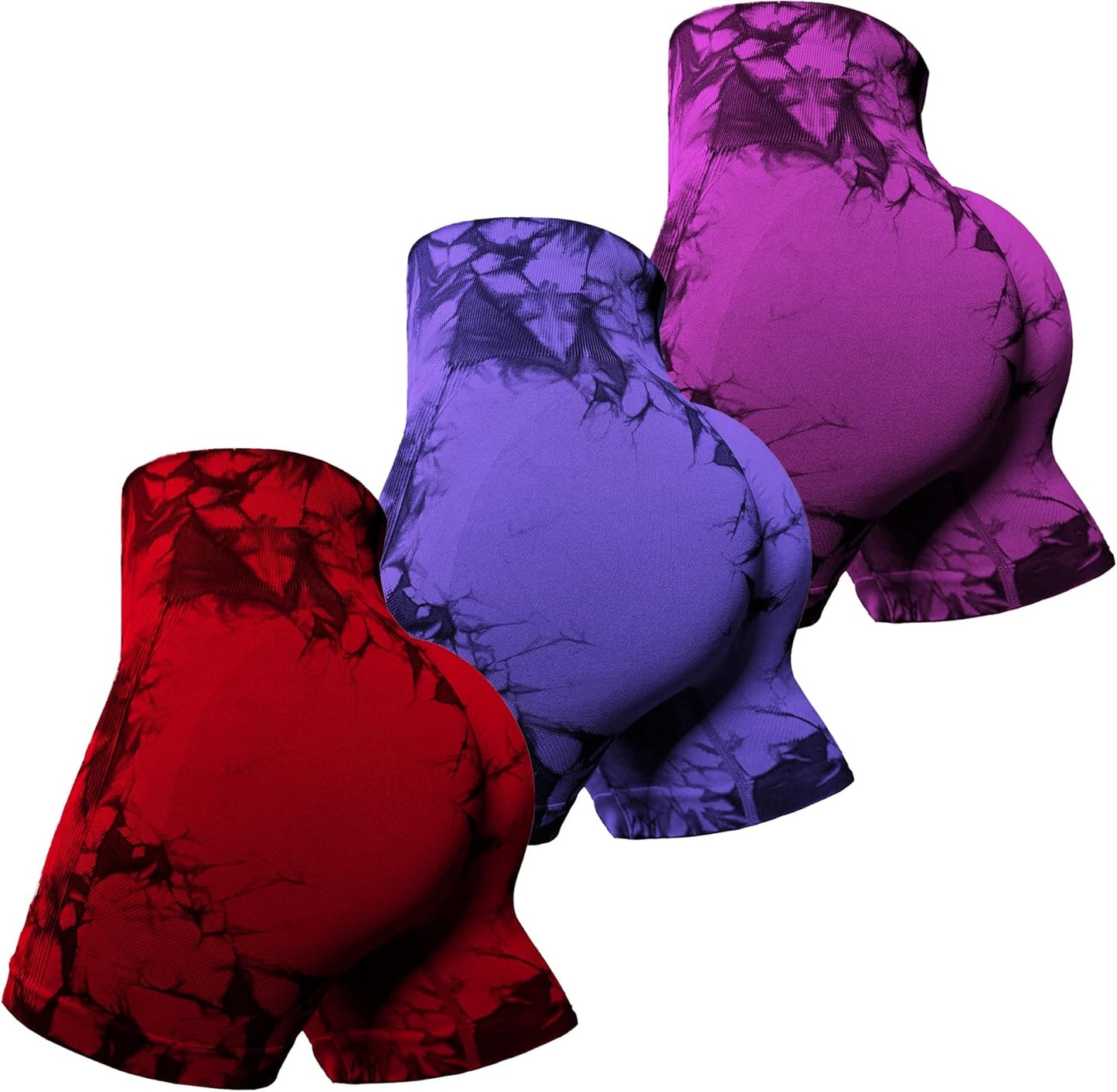 OVESPORT Workout Shorts for Women Scrunch Butt Lifting High Waisted Yoga Gym Seamless Booty Biker Shorts