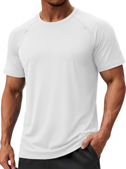 TACVASEN Men's Workout Shirts Athletic Dry Fit Mesh Short Sleeve Shirts Moisture Wicking Running Performance Gym Tee