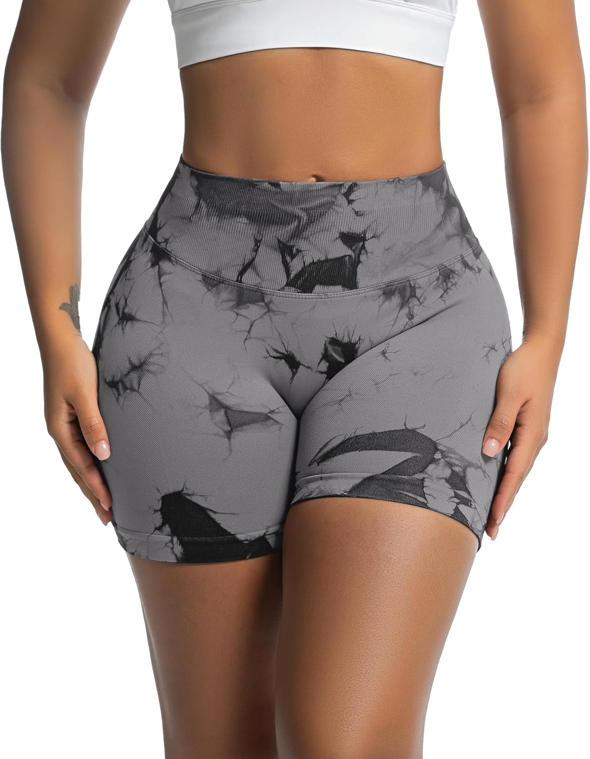 OVESPORT Seamless Workout Shorts for Women Scrunch Butt Lifting Gym Booty Biker Short Pants