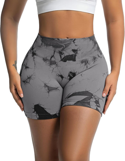 OVESPORT Seamless Workout Shorts for Women Scrunch Butt Lifting Gym Booty Biker Short Pants