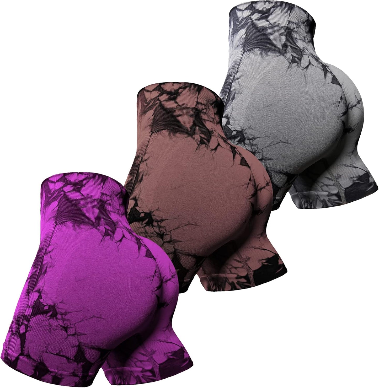 OVESPORT Workout Shorts for Women Scrunch Butt Lifting High Waisted Yoga Gym Seamless Booty Biker Shorts