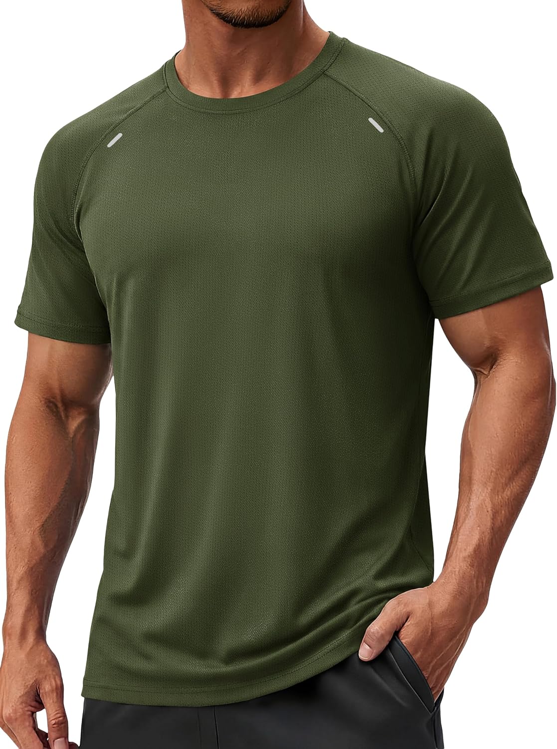 TACVASEN Men's Workout Shirts Athletic Dry Fit Mesh Short Sleeve Shirts Moisture Wicking Running Performance Gym Tee