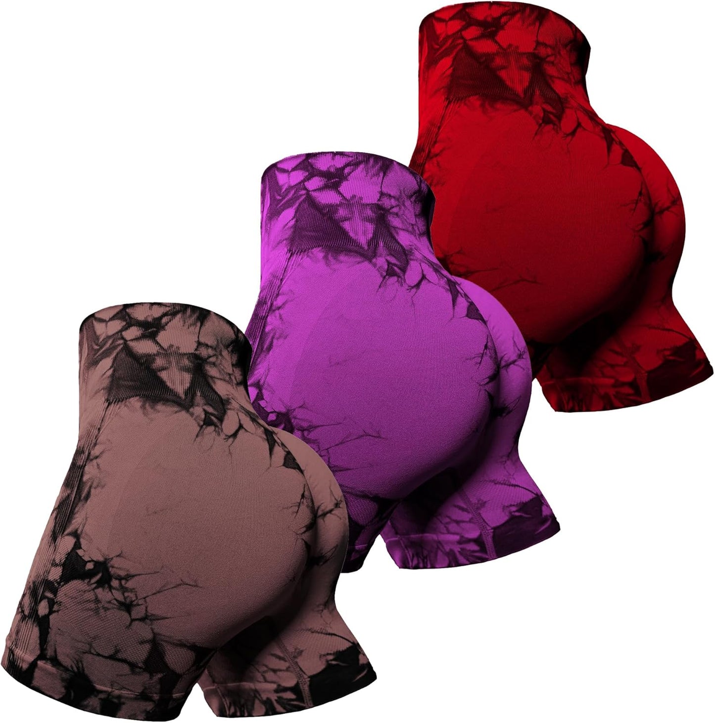 OVESPORT Workout Shorts for Women Scrunch Butt Lifting High Waisted Yoga Gym Seamless Booty Biker Shorts